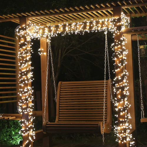 10 Meter LED Light Rope with 1000 Warm White Lights for Christmas Indoor/Outdoor