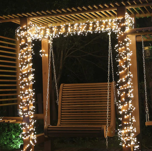 10 Meter LED Light Rope with 1000 Warm White Lights for Christmas Indoor/Outdoor
