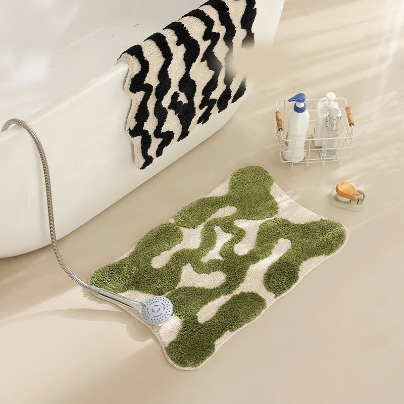 Modern Abstract Design Bath Mat | CozyGrid