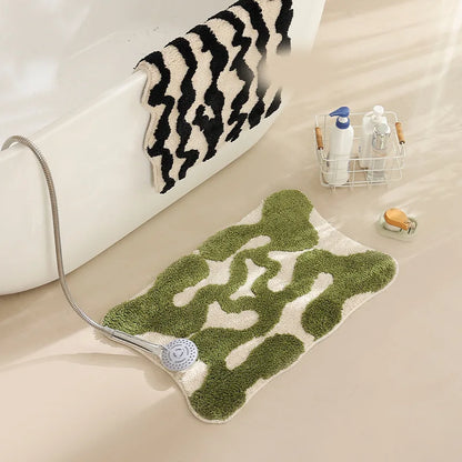 Modern Abstract Design Bath Mat | CozyGrid