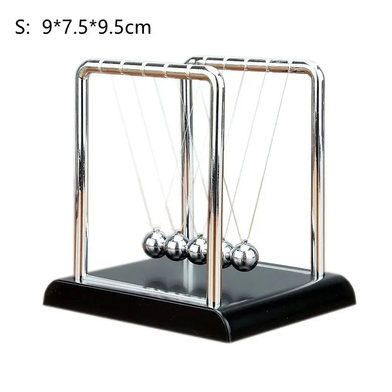 Kinetic Pendulum with Steel and Wooden Balls | Continuous Motion Educational Physics Decor