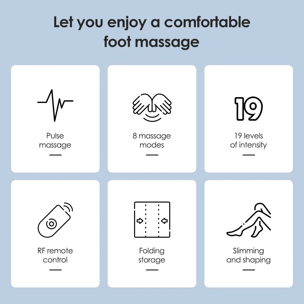 Rechargeable Foot and Leg Stimulator Mat with Remote – 8 Modes, 19 Intensities