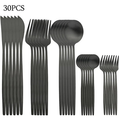 30-Piece Cutlery Set - Elegant Dining Utensils Collection