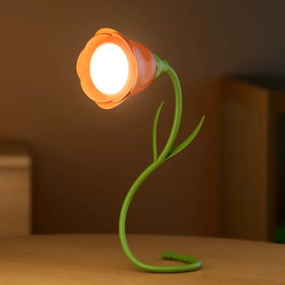 Rechargeable LED Rose Lamp – Flexible & Dimmable Night Light with 3 Colors