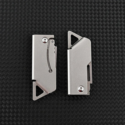 Compact Stainless Steel Folding Knife – Portable EDC for Camping and Survival