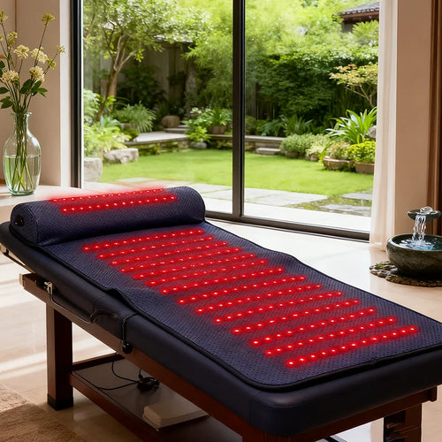 Infrared Heat Pad for Body Relief – Red Light Therapy Mat with Neck Support, 660nm & 850nm