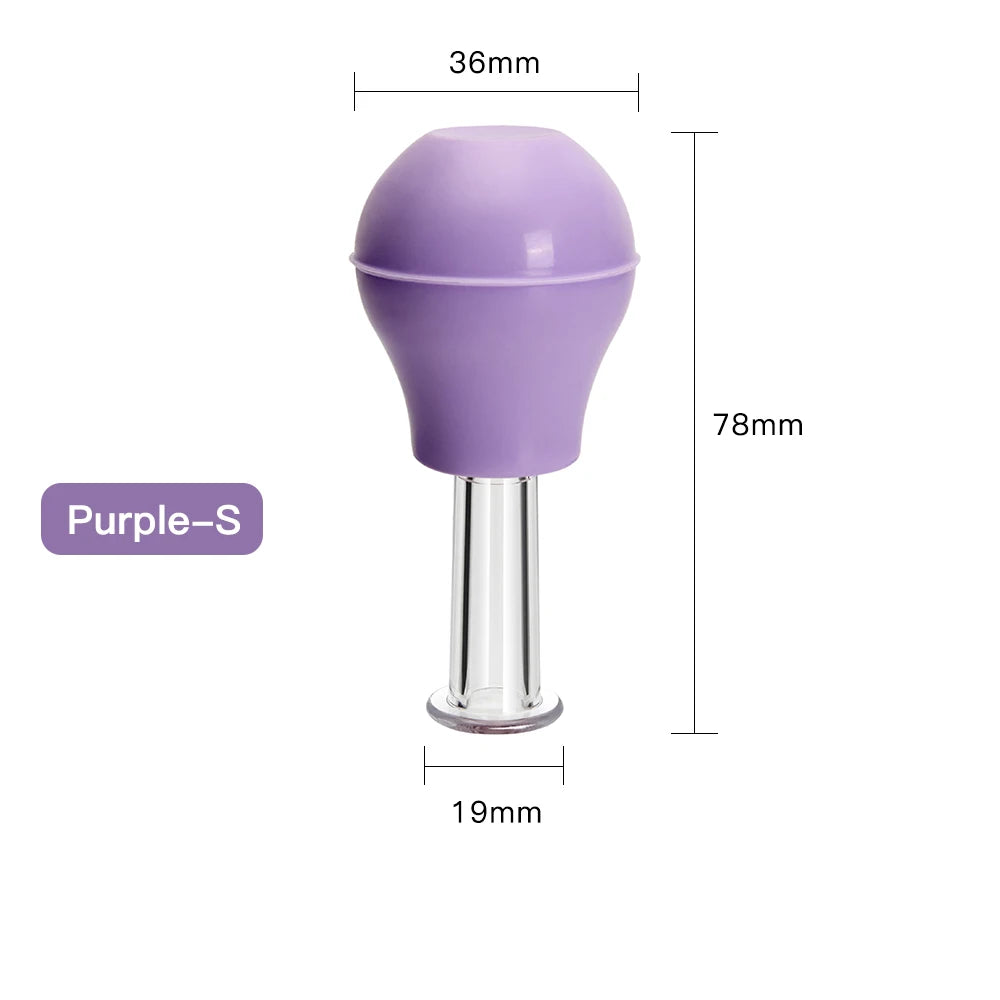 Facial Massage Cups Vacuum Cupping Skin Lifting Anti Cellulite Massager for Face Pvc Body Cups Skin Scraping Massage Jar