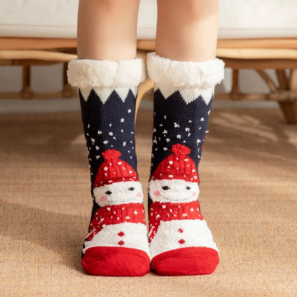 Women's Cozy Winter Socks – Soft, Warm & Non-Slip | Penguin, Reindeer & Bear Designs | Perfect Christmas Gift