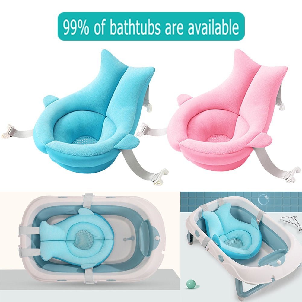 Safe & Cozy Baby Bathtub with Support Cushion