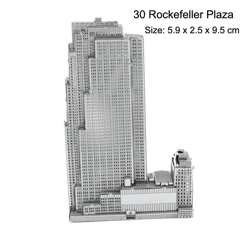 3D Metal Puzzle Set of Global Landmarks: Build and Discover Famous Structures