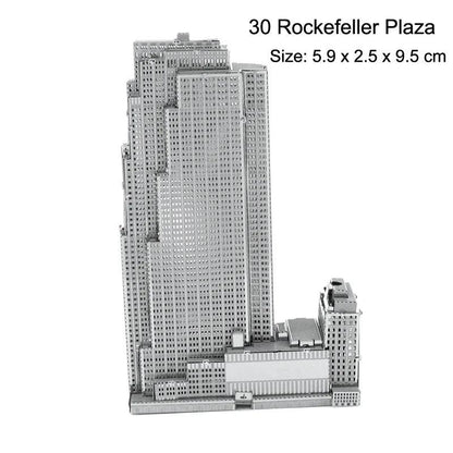 3D Metal Puzzle Set of Global Landmarks: Build and Discover Famous Structures