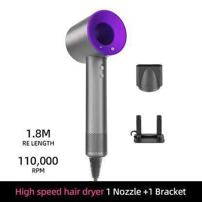 Ion Hair Dryer with Smart Temperature Control – 200 Million Negative Ions – 110,000 RPM