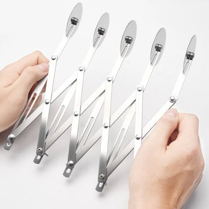 Dough Cutter | Adjustable Stainless Steel | 3-7 Wheels | For Pizza, Brownies & Pastries