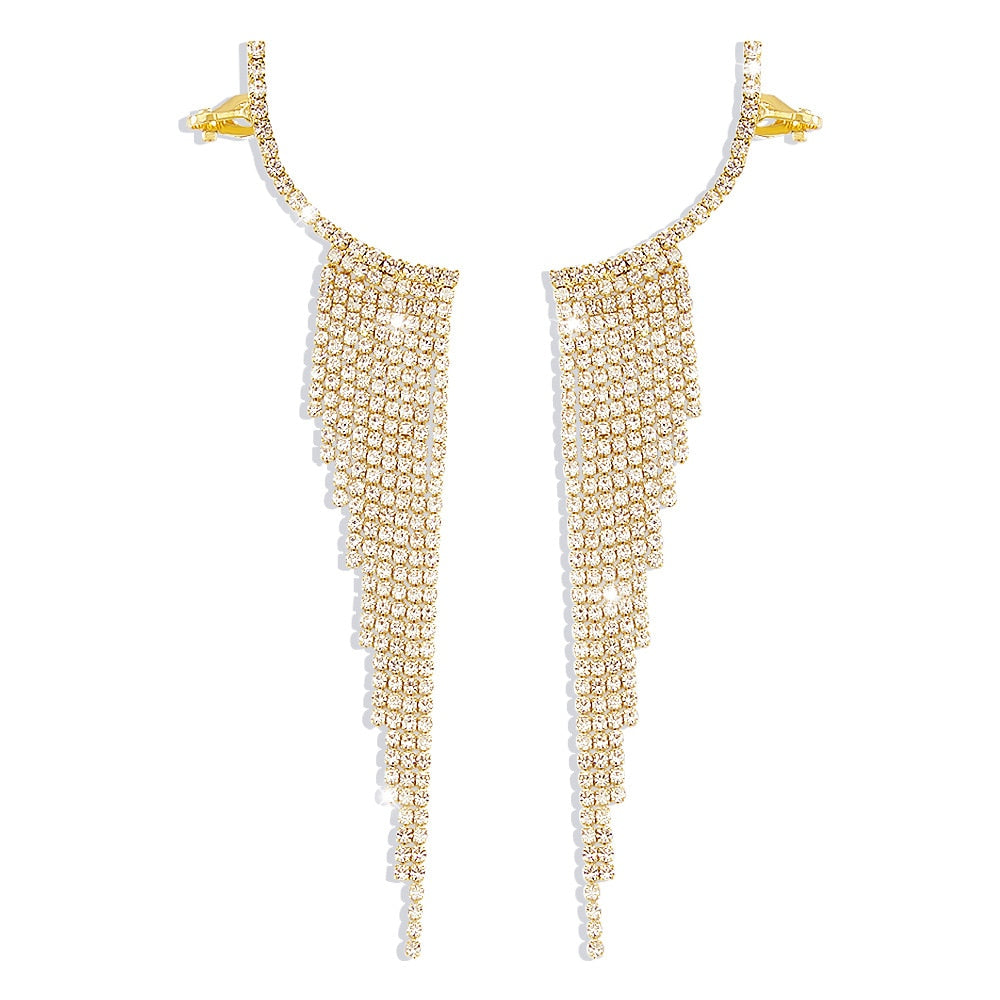 Charming Diamond-Inspired Arc Hoop Earrings