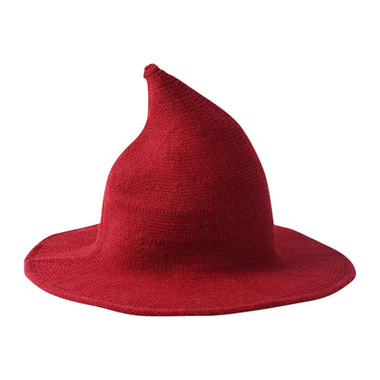 Chic Foldable Witch Hat – Cozy Crochet Accessory for Winter and Halloween