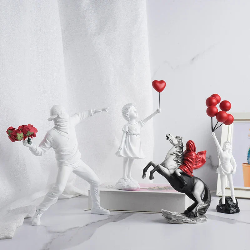 Sculpture Collection Inspired by Banksy Art