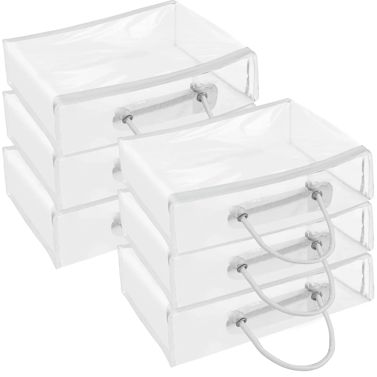 Transparent Storage Bag Set | Waterproof PVC | Dustproof | 6-Piece Organizer | 40 x 30 x 10 cm