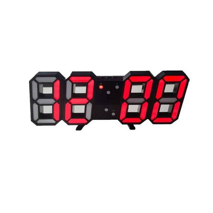 Dimmable Digital Display 3D Wall Clock with LED Lights