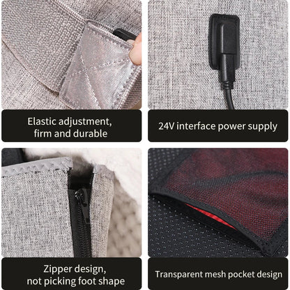 Adjustable Heated Foot Wraps with Vibration and Red Light – 3 Heat Settings, 3 Massage Options, Available as Single or Pair