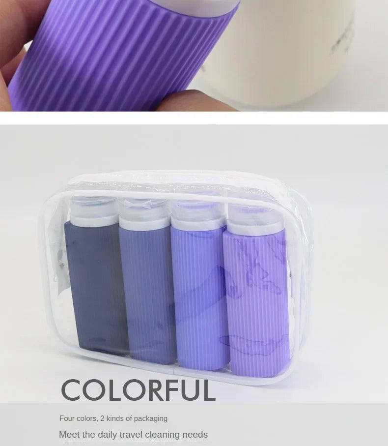 Leak-Proof Silicone Travel Bottles | Set of 4 | 89 ml | TSA Approved & BPA Free | Reusable & Refillable