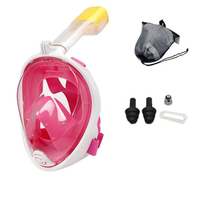 Full Face Snorkel Mask | 180° View | Anti-Fog & Leak-Proof | Kids & Adults