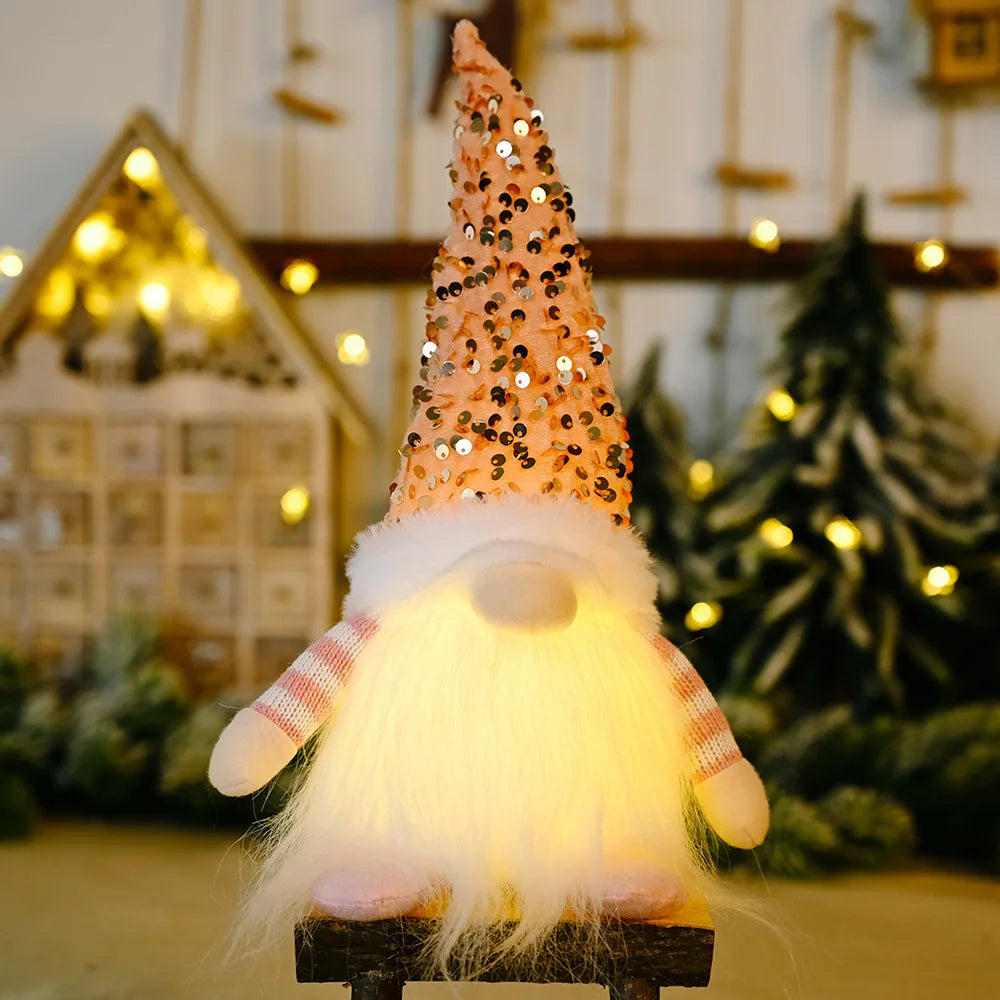 Illuminated Christmas Gnome Decoration | 30 x 10 x 10 cm | LED Table & Window Ornament | Battery Operated | Holiday Gift Idea