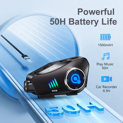 Bluetooth Helmet Camera for Motorcycles – 1080P HD Waterproof