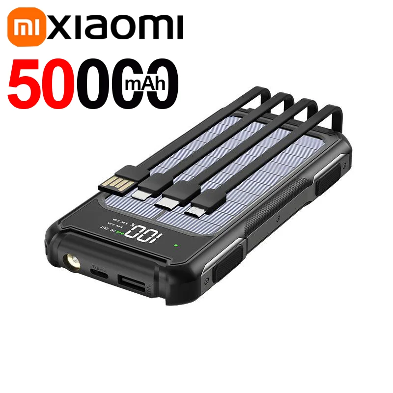 20,000mAh Solar Power Bank – Rechargeable & Compact Battery Pack
