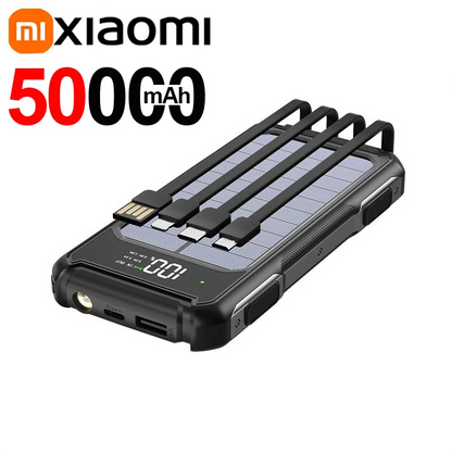 20,000mAh Solar Power Bank – Rechargeable & Compact Battery Pack