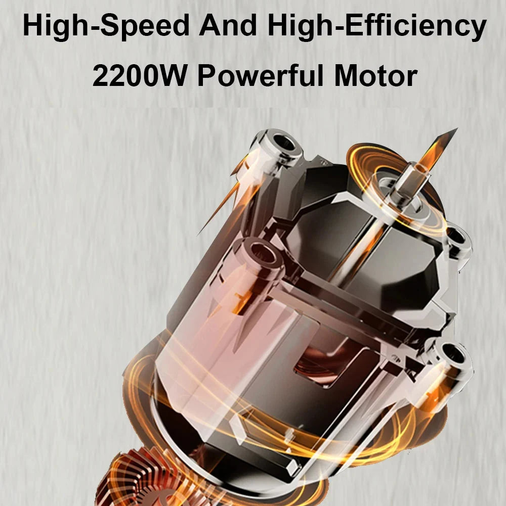 High-Power 2200W Blender with 2L Jar, 6-Blade Design, Timer, Ice Crusher