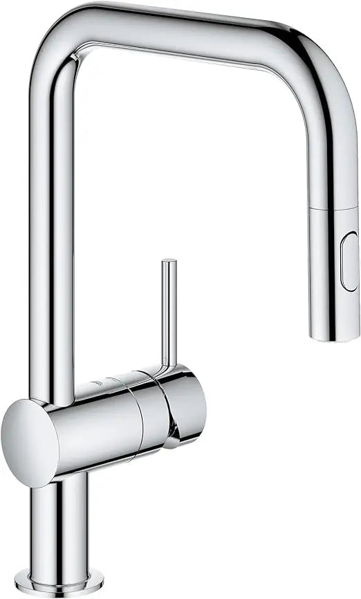 Polished Chrome Kitchen Faucet with Pull-Down Sprayer