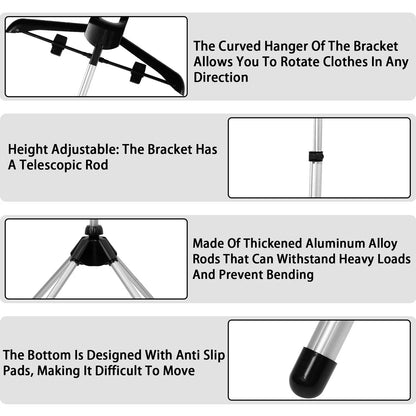 Telescopic Garment Steamer Stand – Adjustable, Foldable, and Portable