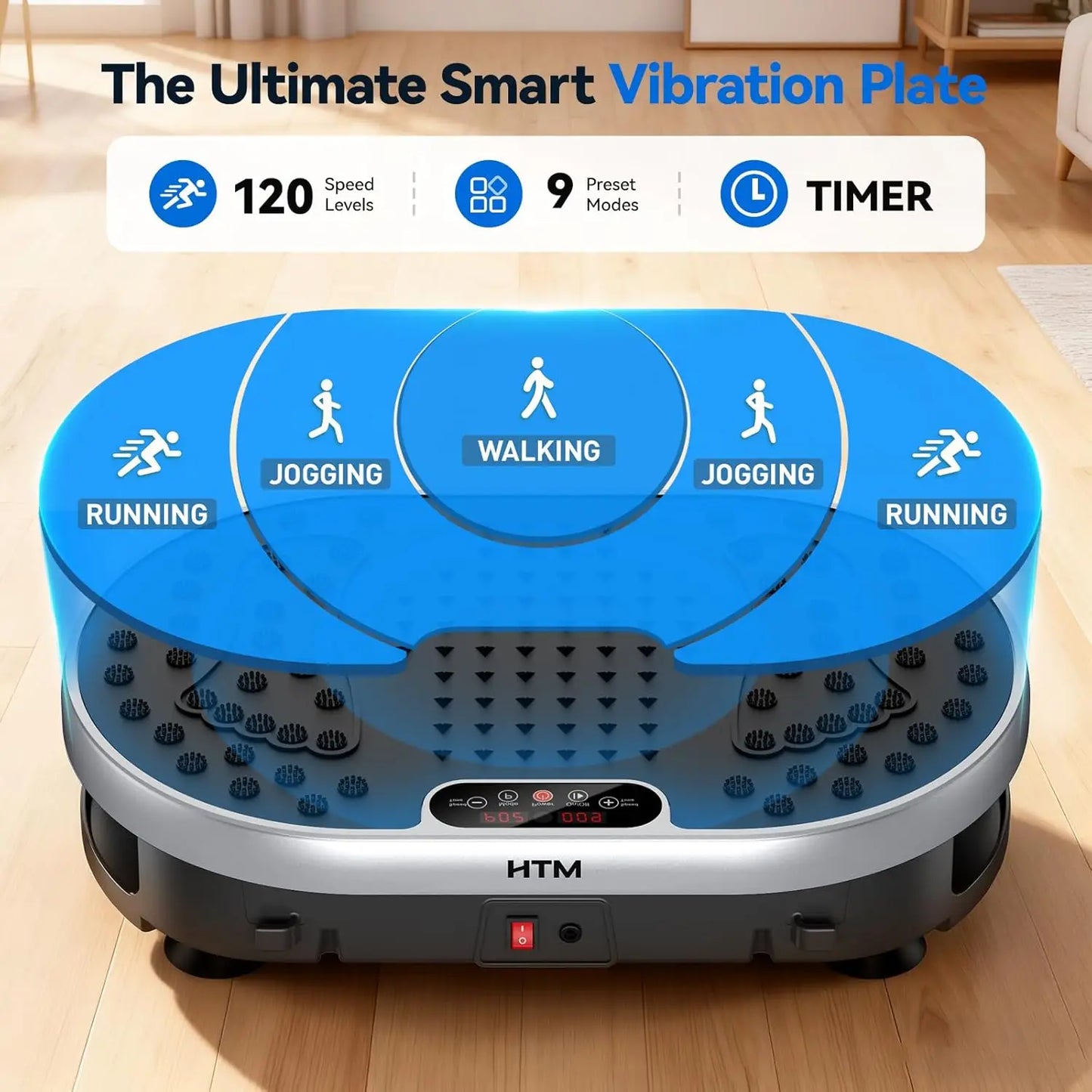 Full Body Shaker Exercise Machine with 120 Speeds, 9 Programs, Remote & 300 lb Limit