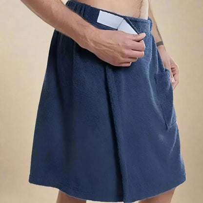 Comfortable Bath Wrap with Velcro Closure and Pocket