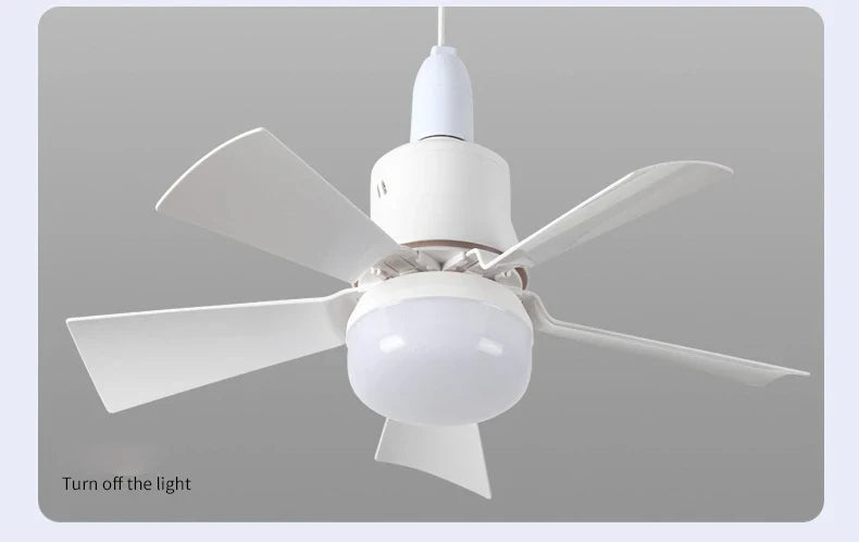30W Remote-Controlled Ceiling Fan Light - LED Dimming, Quiet Design for Bedroom & Living Room