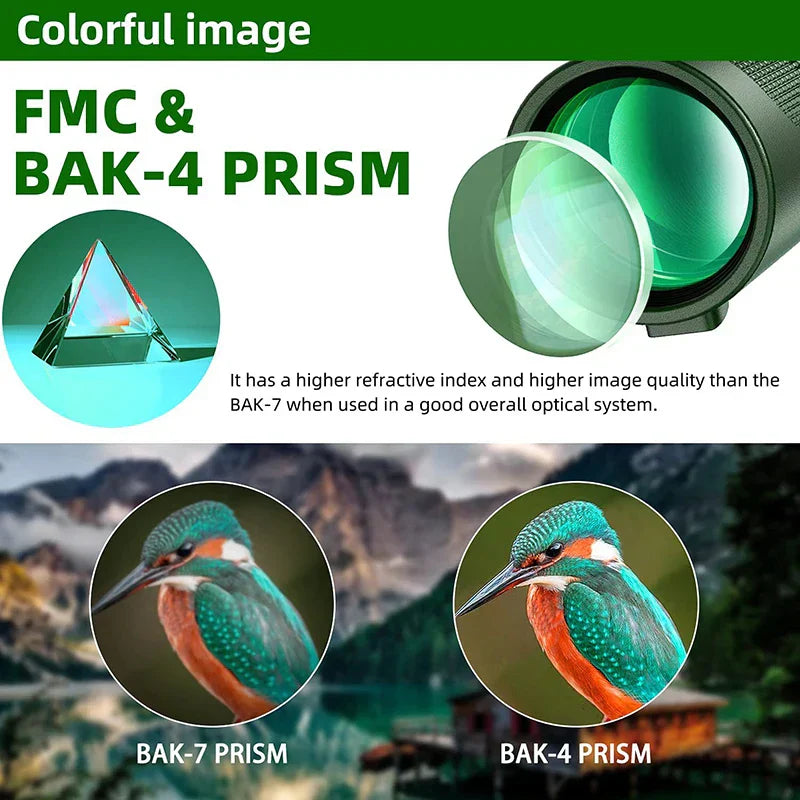 80x100 High Definition Zoom Monocular Telescope: Portable Binoculars for Hunting, Camping, and Outdoor Adventures