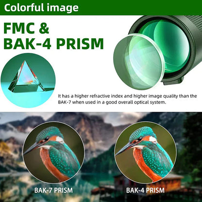 80x100 High Definition Zoom Monocular Telescope: Portable Binoculars for Hunting, Camping, and Outdoor Adventures