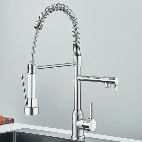 Kitchen Faucet with Dual Outlet