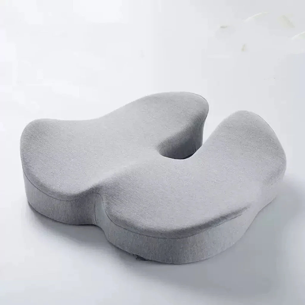 Ergonomic Seat Cushion with Extra Thick Memory Foam for Coccyx and Hip Support