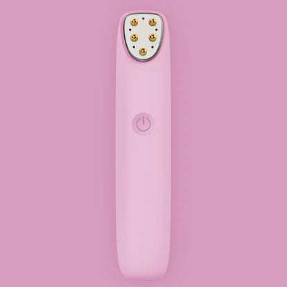 Eye Massager Pen with Red Light Therapy and Heat – 3 Modes, USB Rechargeable, 8,000 Vibrations/Min, 3-Minute Timer