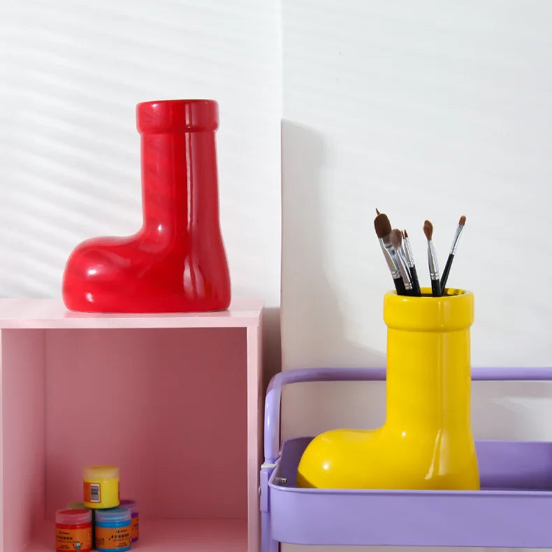Vase in Ankle Boot Design