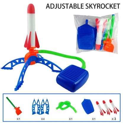 Rocket Launcher with 6 Foam Rockets – Fun for Kids in Garden & Park
