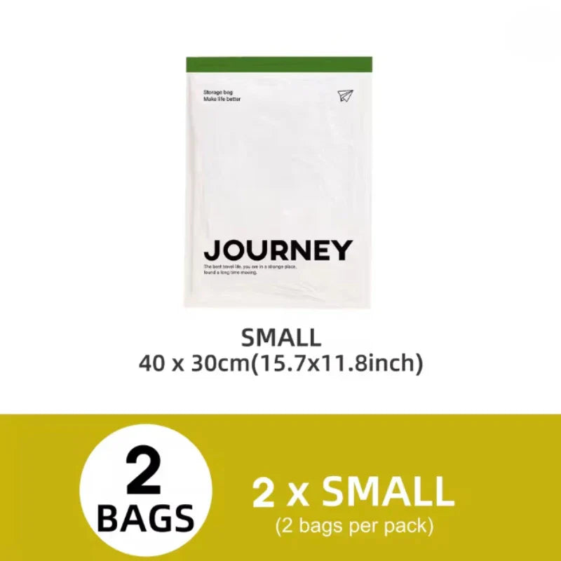 Travel Compression Bag Set | Rolling Vacuum Bags Without Pump | 2-Pack Space-Saving Luggage Organizer