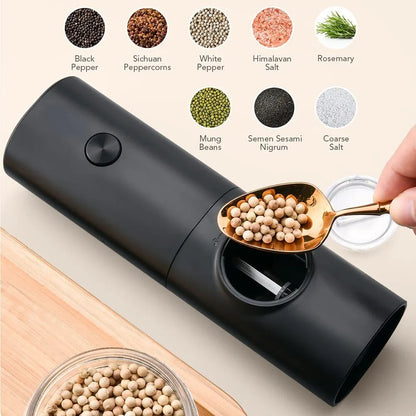 Set of 2 Electric Salt and Pepper Grinders with Adjustable Coarseness