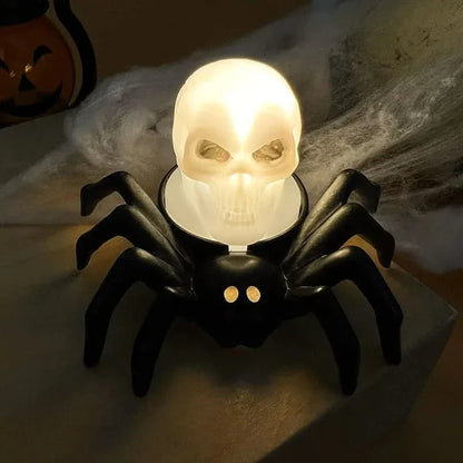 LED Skull and Spider Lamp for Halloween – Creepy Home Decoration