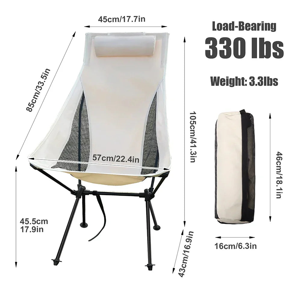 Lightweight Folding Chair for Outdoor Use - Ideal for Camping, Beach, Garden