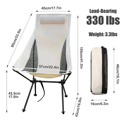 Lightweight Folding Chair for Outdoor Use - Ideal for Camping, Beach, Garden