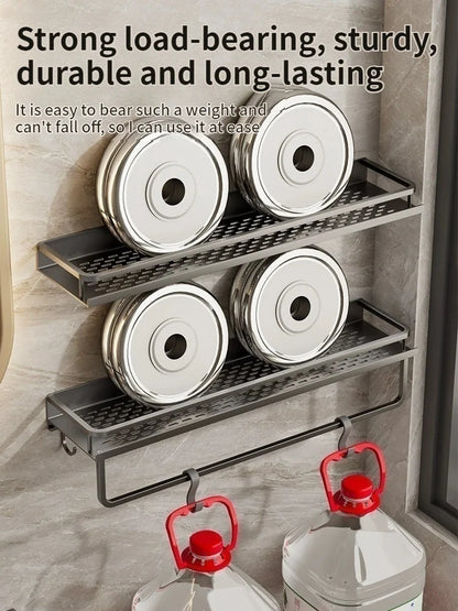 Wall-Mounted Aluminum Shelf