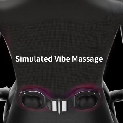Lumbar Support Pillow with Memory Foam, Heat, Vibration – 3 Levels & Modes, Adjustable Straps