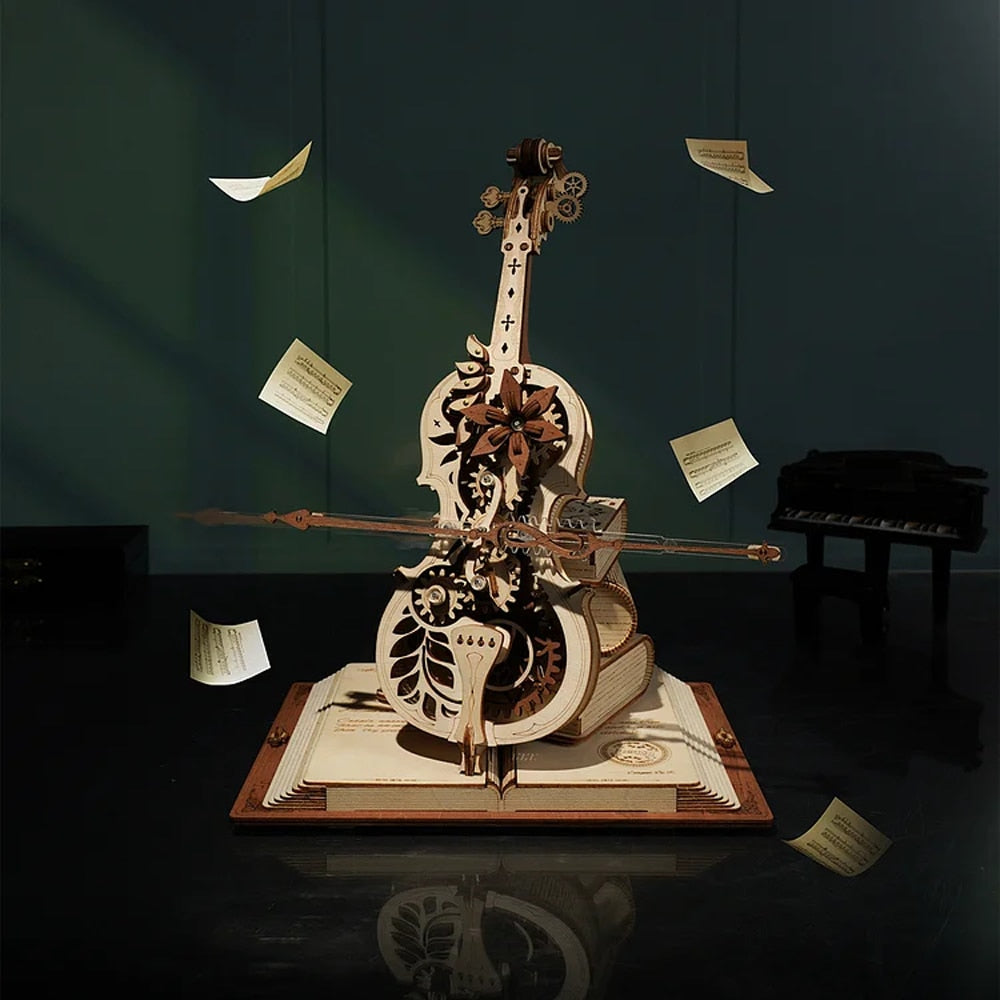 Intricate 3D Wooden Cello Assembly Puzzle | Harmonix
